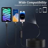 Endoscope Camera with Light, 1920P HD Borescope with 8 Adjustable LED Lights