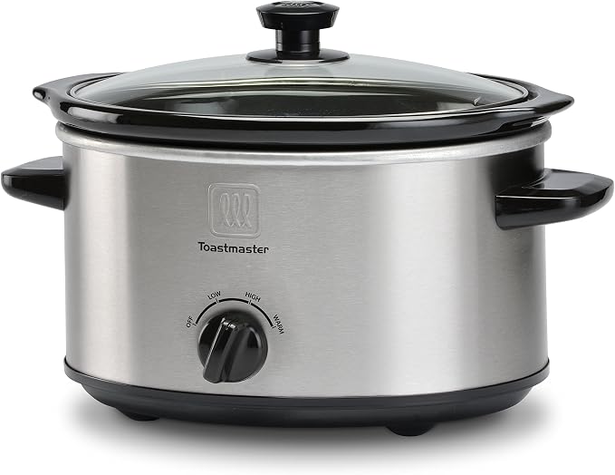 Toastmaster TM-401SC 4-Quart Slow Cooker, Stainless Steel