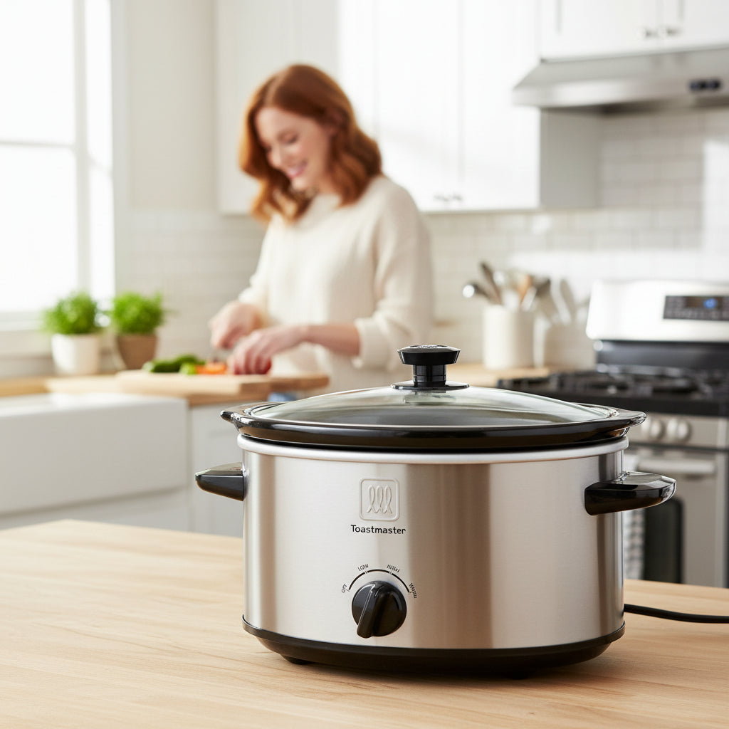 Toastmaster TM-401SC 4-Quart Slow Cooker, Stainless Steel