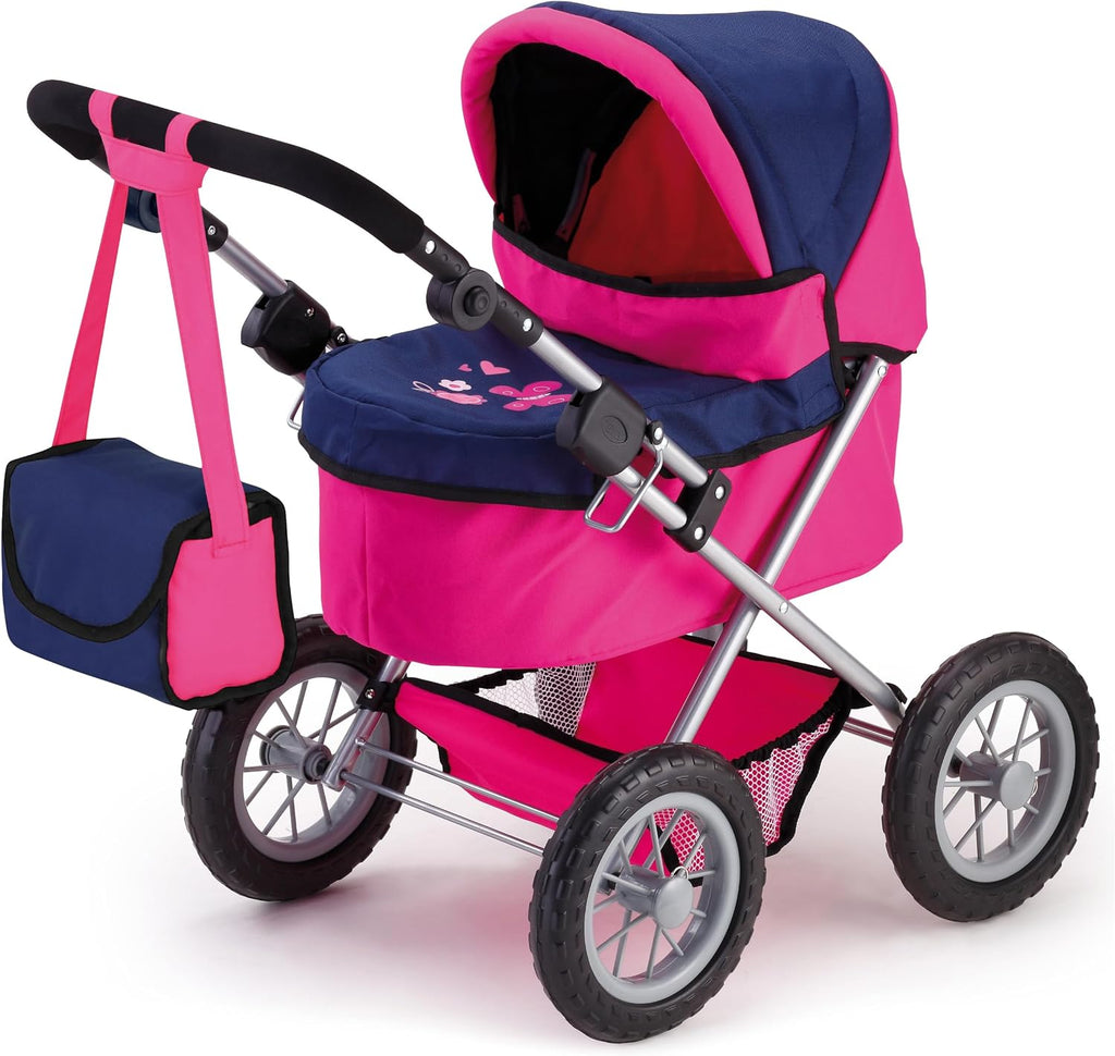 Trendy Kids' Doll Stroller with Adjustable Handle - Blue