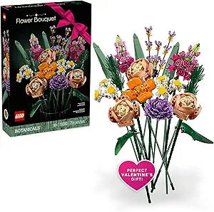 LEGO Icons Flower Bouquet Building Set - Artificial Flowers for Decoration for Home & Display, Ages 18+ - Small Fake Flowers for Table, Desk, Office - Stocking Stuffers for Men & Women - 10280(New Open Box)