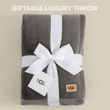 UGG Bliss Throw Blanket Plush Soft Fleece Fluffy Blanket , 50-inch x 70-inch, Charcoal Grey