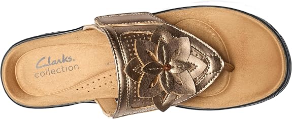 Clarks Women's Merliah2 Kyla Heeled Sandal - Gold Metallic Synthetic - Size 11