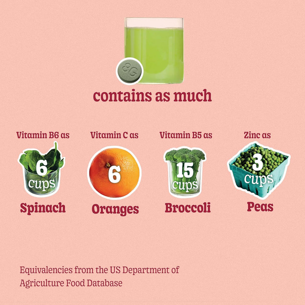 8Greens Daily Greens Effervescent Tablets -Peach - 30 Count