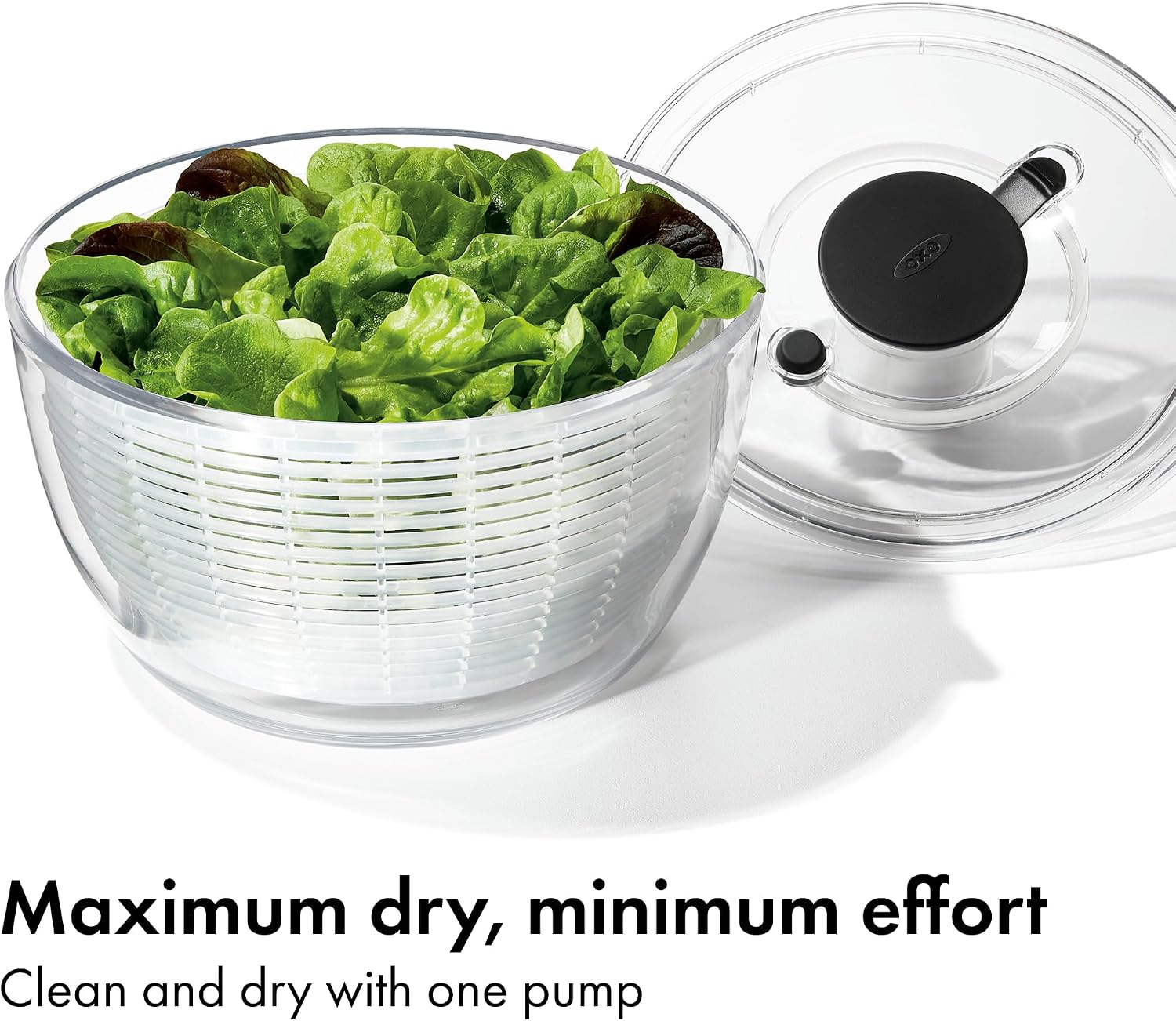 OXO Good Grips 6.22 Qt Salad Spinner, Vegetable Washer with Bowl & Strainer