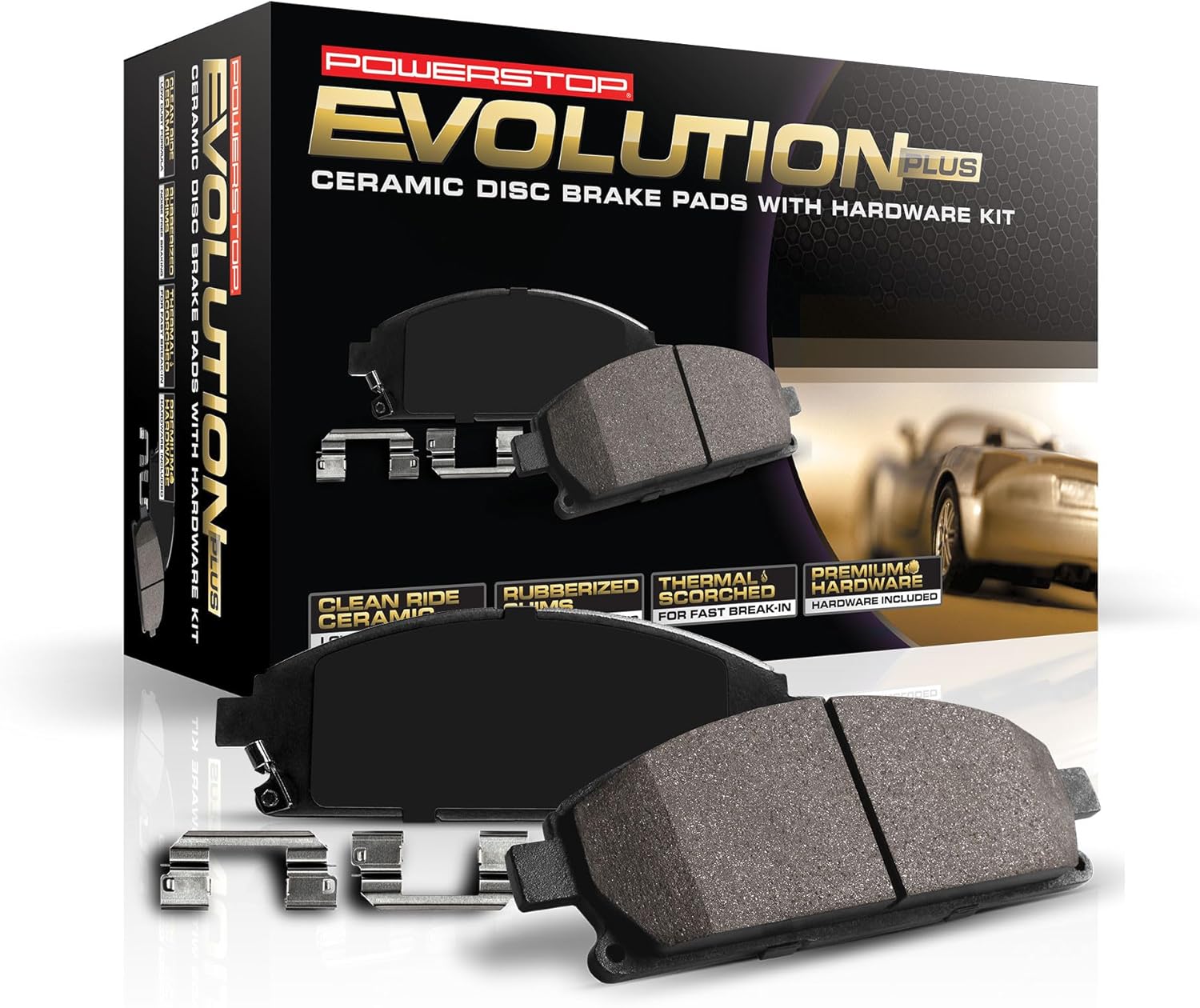 PowerStop Z17 Evolution Plus ceramic Brake pads with Hardware - 17-1212