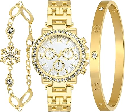 Ellizen Women's Wrist Watches- Bangle Watch and Bracelet Set | (NEW, OPEN BOX)