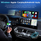 Podofo 10.26" Touchscreen Wireless Apple Carplay Portable Car Stereo (NEW, OPEN BOX)