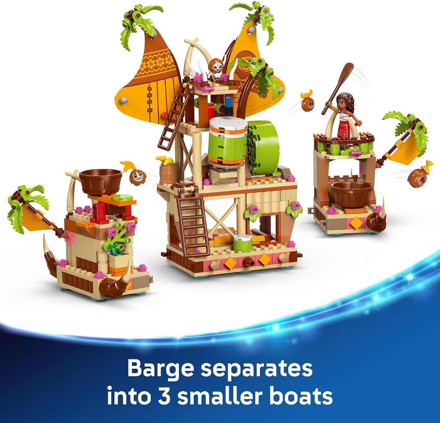 LEGO Disney Moana 2 Kakamora Barge Kids Play Building Set (43258)