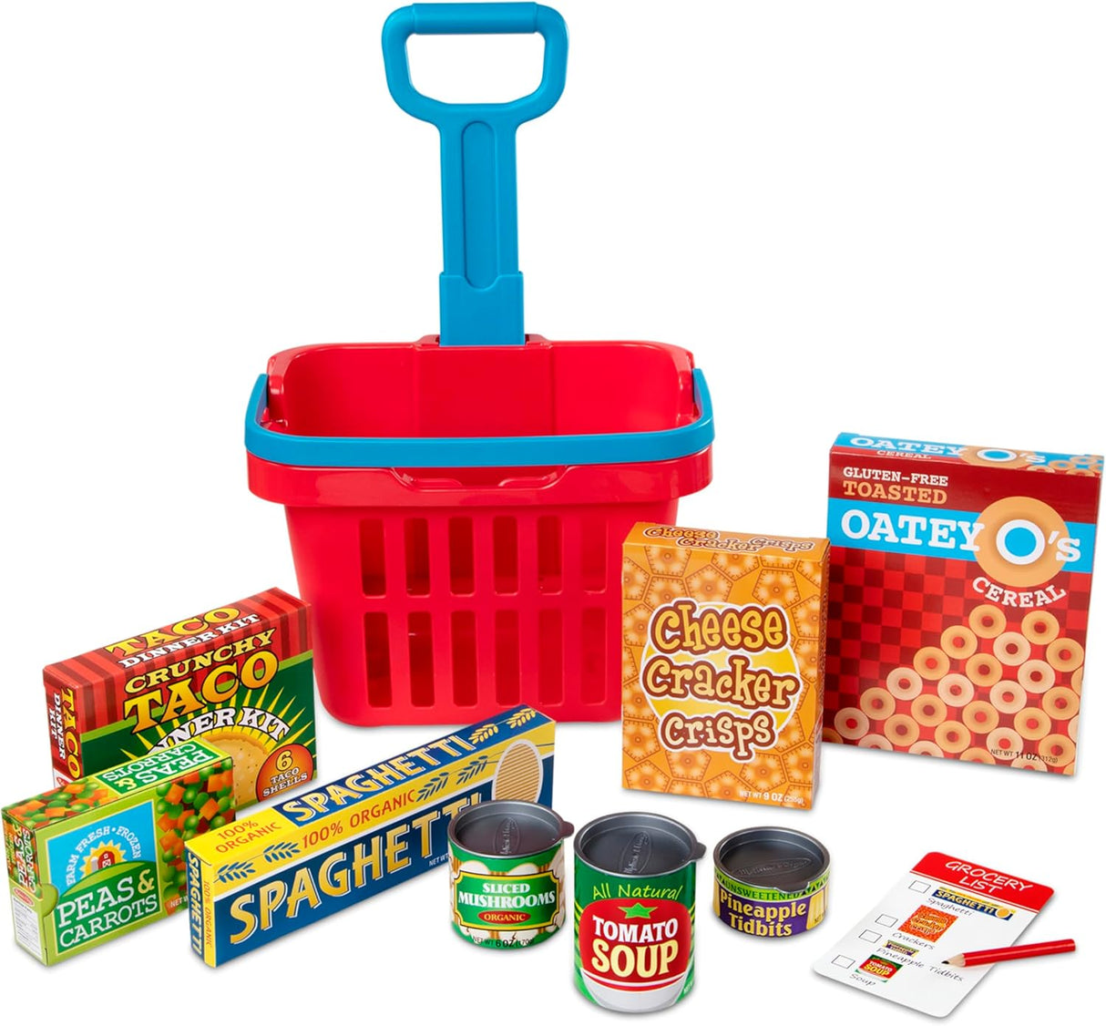 Melissa and Doug Fill & Roll Grocery Basket Play Set