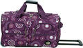 Rockland Rolling Duffel Bag, Black, 22"