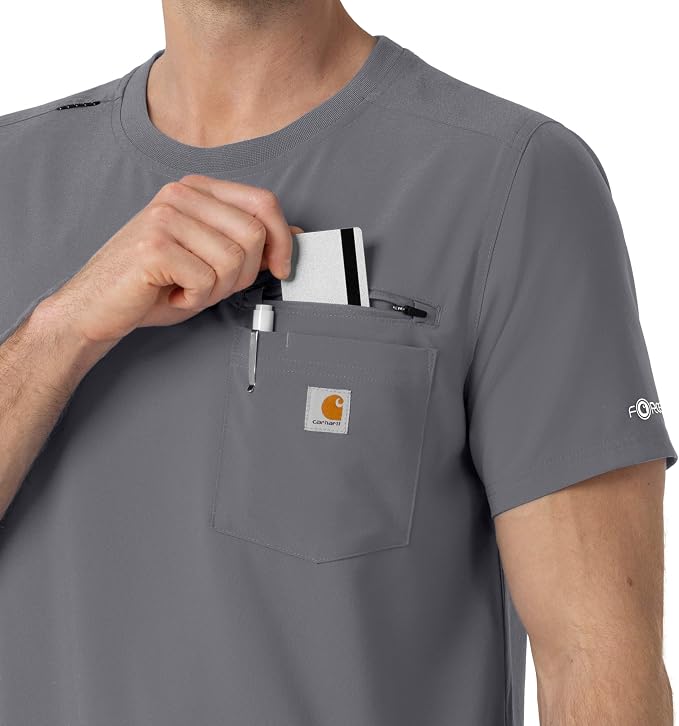 Carhartt Force Cross-Flex Men's Crew Neck Scrub Top (Size : Medium)