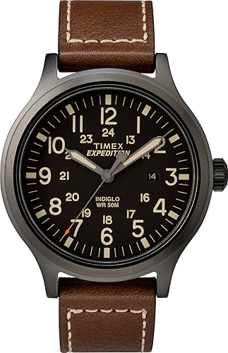 Expedition Scout 40mm Leather Strap Watch (OPEN BOX)