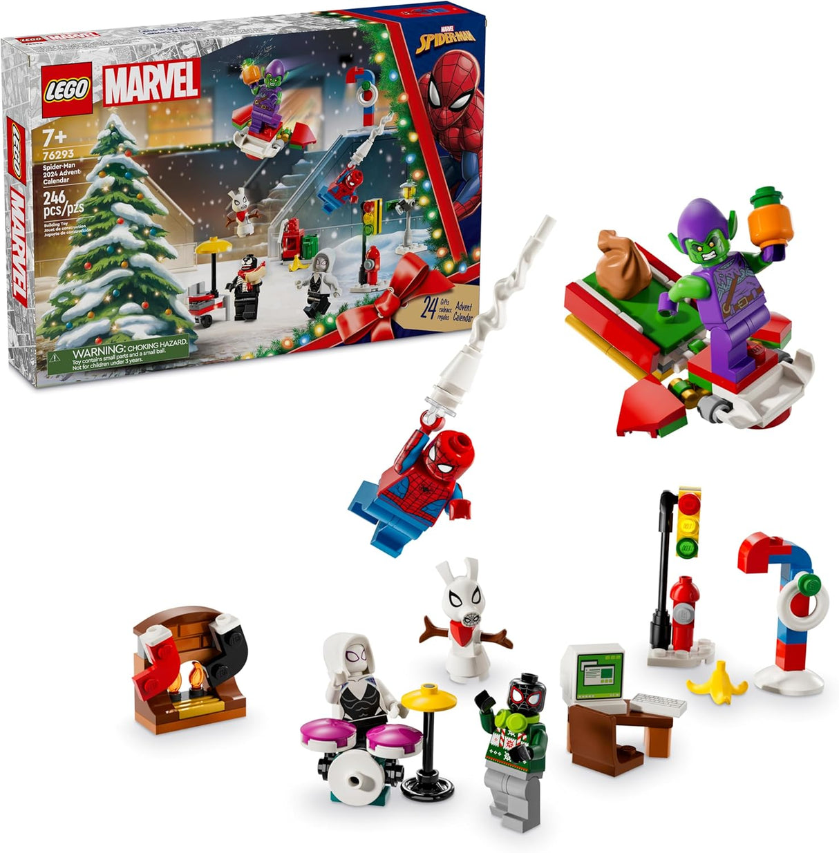 LEGO Marvel Spider-Man Advent Calendar 2024 for Kids 76293 (NEW OPEN BOX)