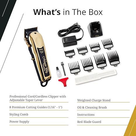 Wahl 5 Star Cordless Magic Clip Gold Trimmer 8148-700 (NEW, OPEN BOX)