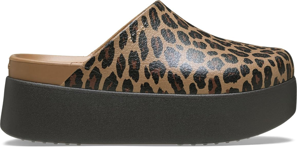 CROCS Women's Dylan Platform Clog in Sepia/Leopard - 9