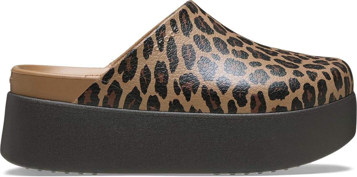 CROCS Women's Dylan Platform Clog in Sepia/Leopard - 9