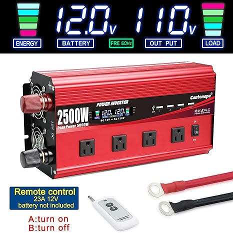 Cantonape 2500W Power Inverter with Controller  F-2500A $149.99