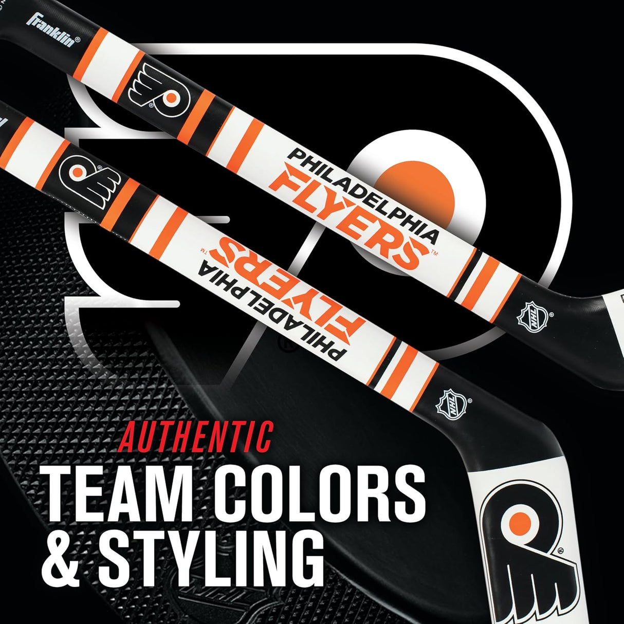 Franklin Sports NHL Team Mini Soft Hockey Stick Set -Philadelphia Flyers