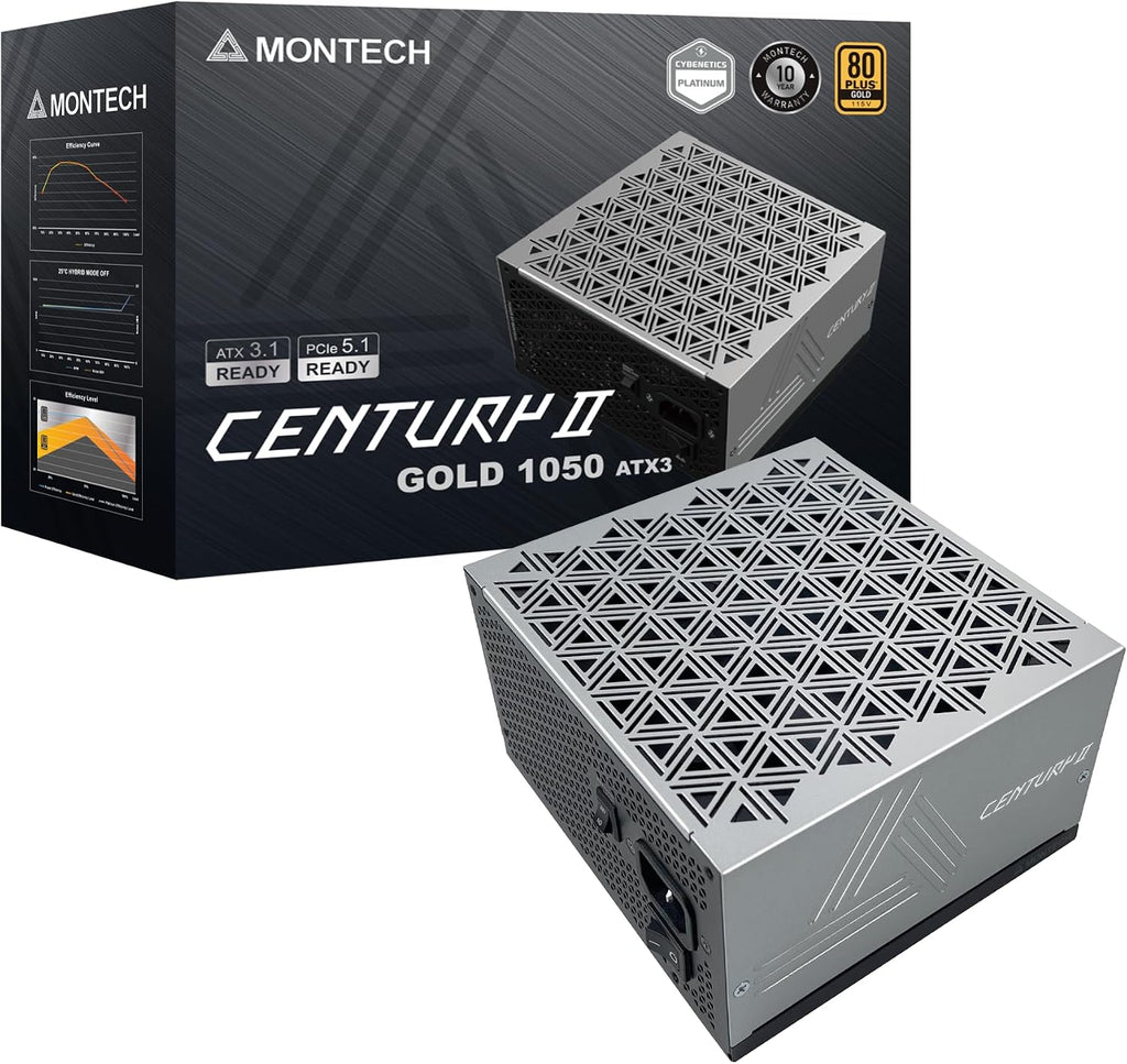 MONTECH Century II 1050W 80 Plus Gold ATX 3.1 Power Supply