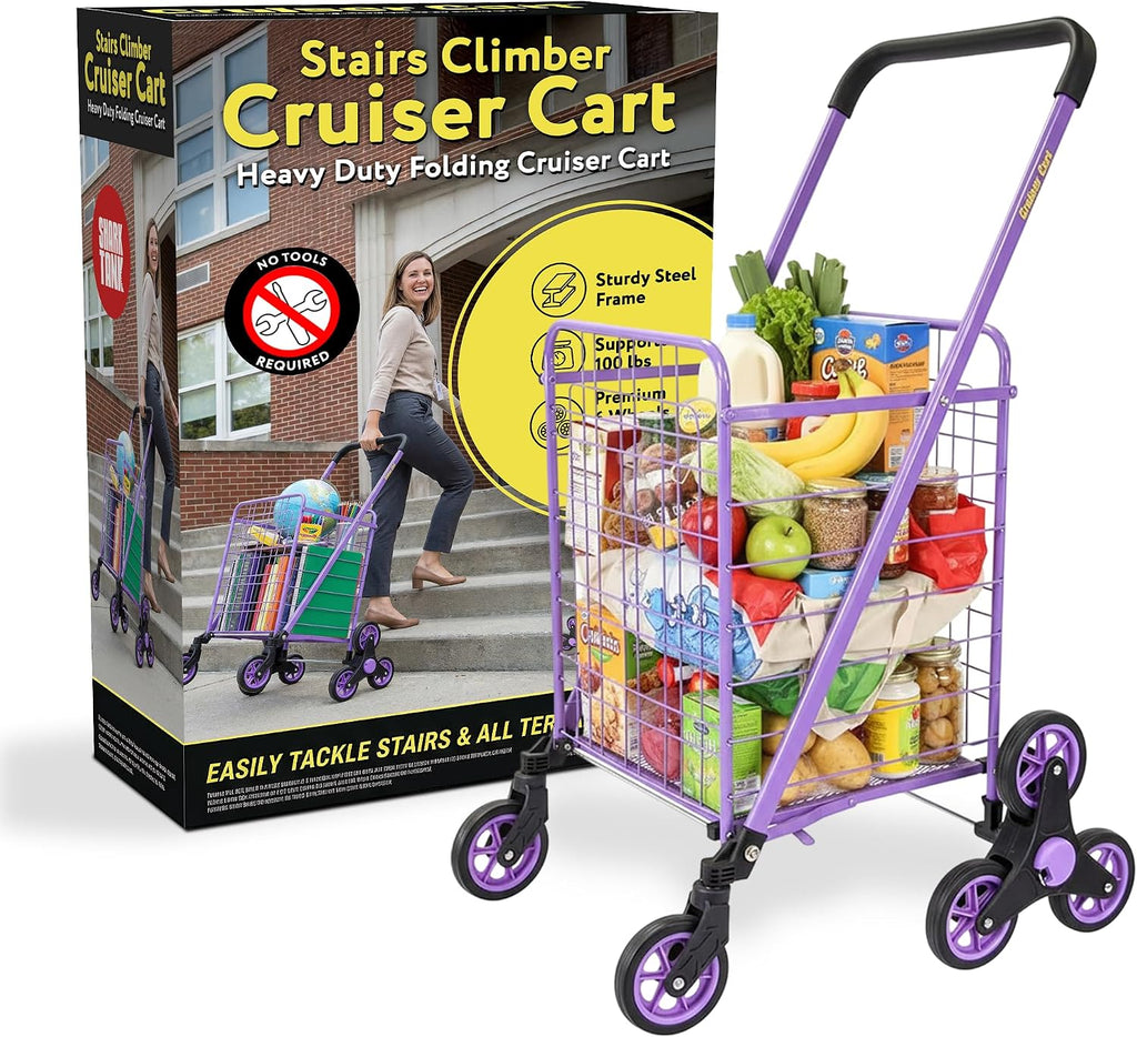 dbest Products Stair Climber Cruiser Cart- Purple