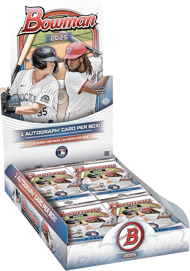 2025 Bowman Baseball Hobby Trading Card Box (1 One Chrome Autograph Per Box Per Hobby Box)
