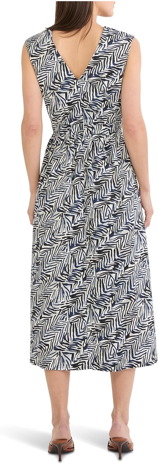 NIC+ZOE Inked Lines Dierdre Dress - Indigo Multi - Size Large