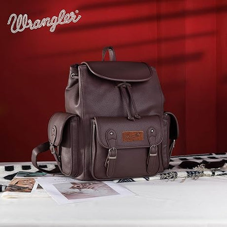 Wrangler Grain Leather Waterproof Backpack