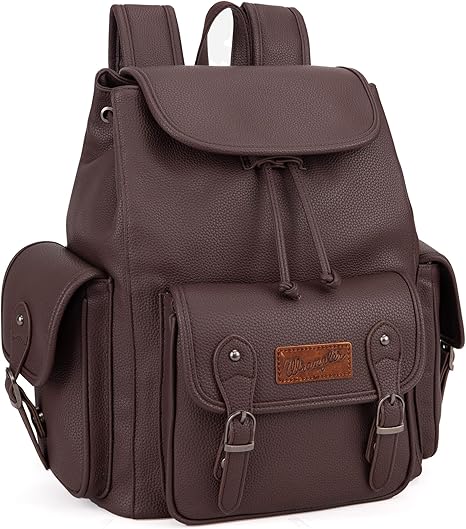 Wrangler Grain Leather Waterproof Backpack