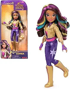 Unicorn Academy, Sophia Doll with Rainbow-Streaked Hair, 6 Fashion Accessories & Hair Styling Tool, 9.5”(New open Box)