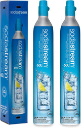 SodaStream CO2 Gas Refill Pack - 2 Cylinders, BLUE Screw-in System - Compatible with Fizzi, OneTouch, Jet, Spirit, Penguin