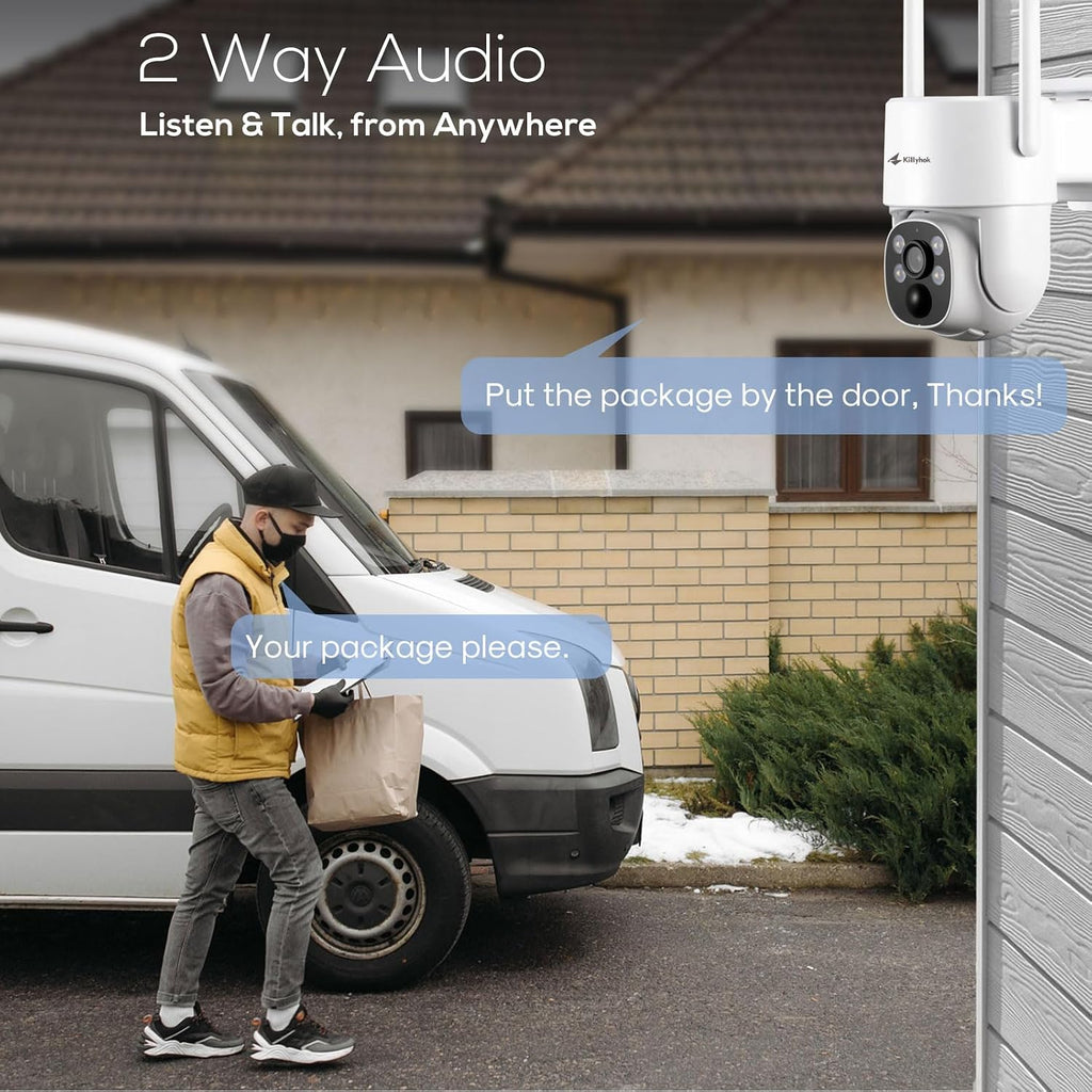 Kittyhok Solar Wireless Security Camera System, 2K PTZ ColorPura Camera