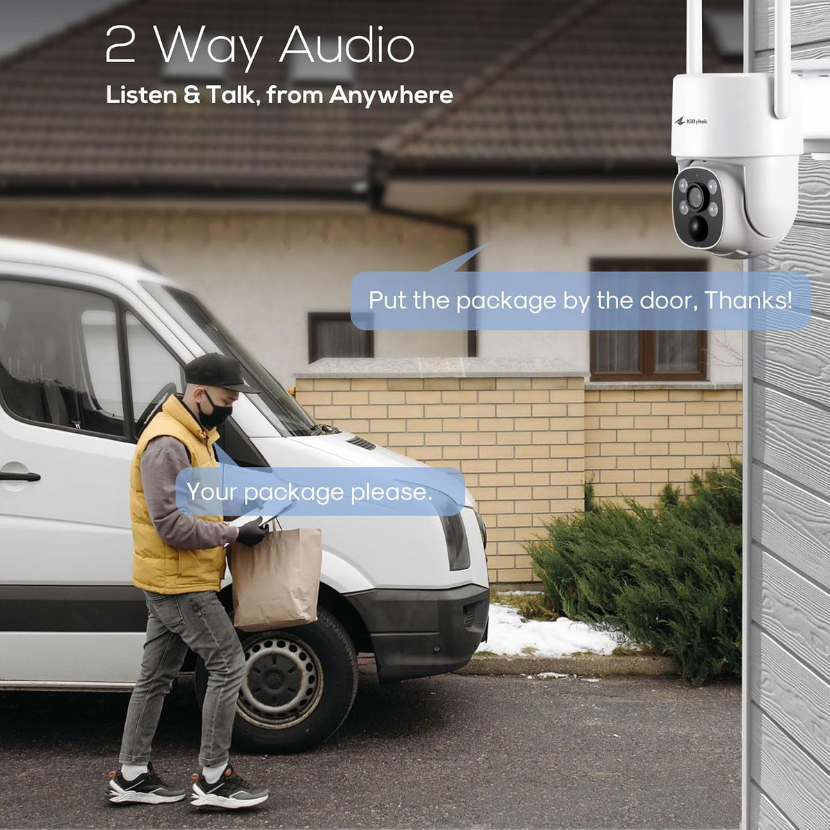 Kittyhok Solar Wireless Security Camera System, 2K PTZ ColorPura Camera