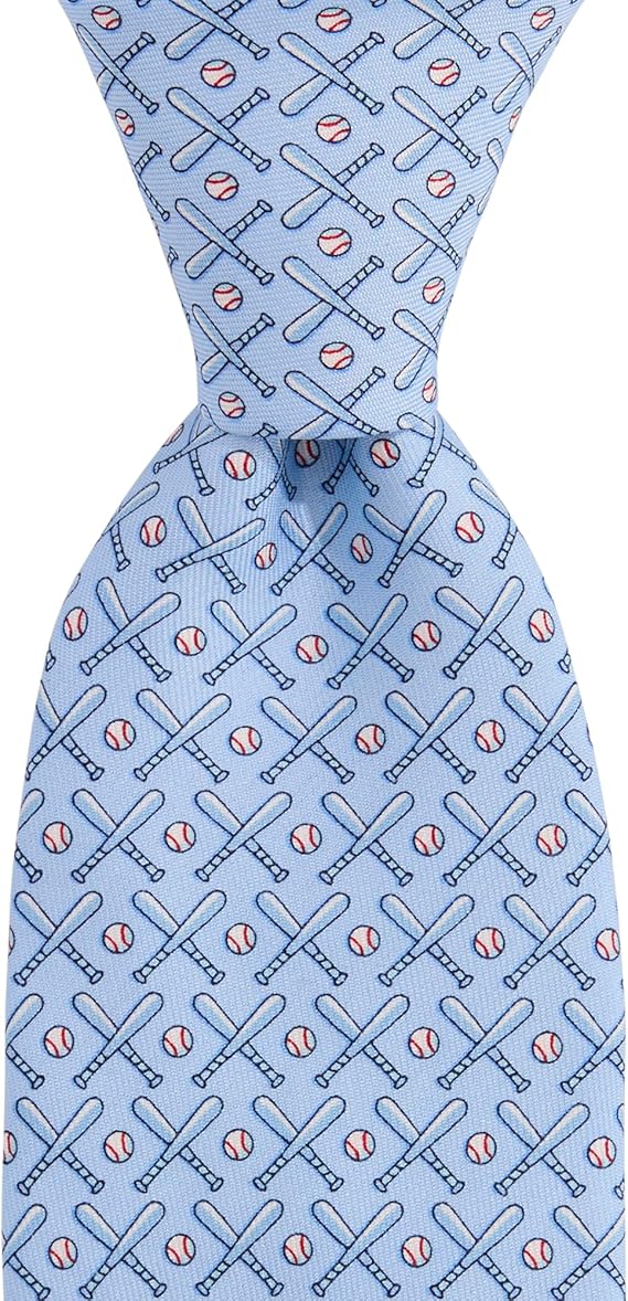 vineyard vines Boys Baseball Bats Printed Tie - Jake Blue - Size: 49