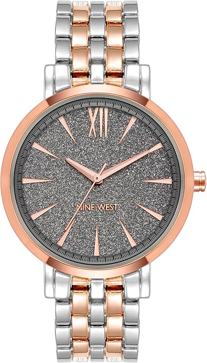 Nine West Women's Bracelet Watch- pink & grey (NEW, OPEN BOX)