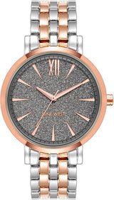 Nine West Women's Bracelet Watch- pink & grey (NEW, OPEN BOX)