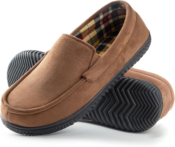 RockDove Men's Alexander Flannel Lined Loafer Slipper Size: 10