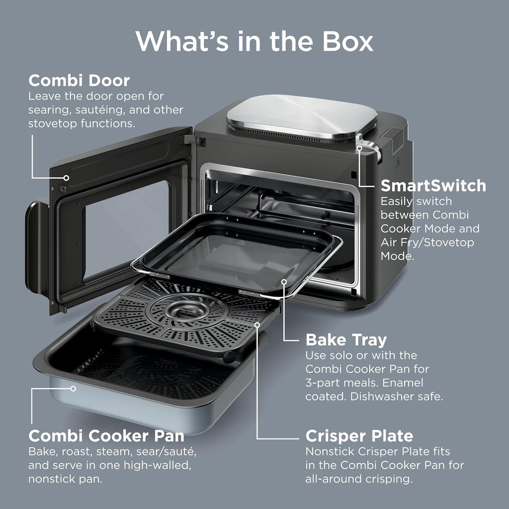 Ninja Combi™ 14-in-1 Multicooker, Air Fryer Toaster Oven & Steamer, SFP701