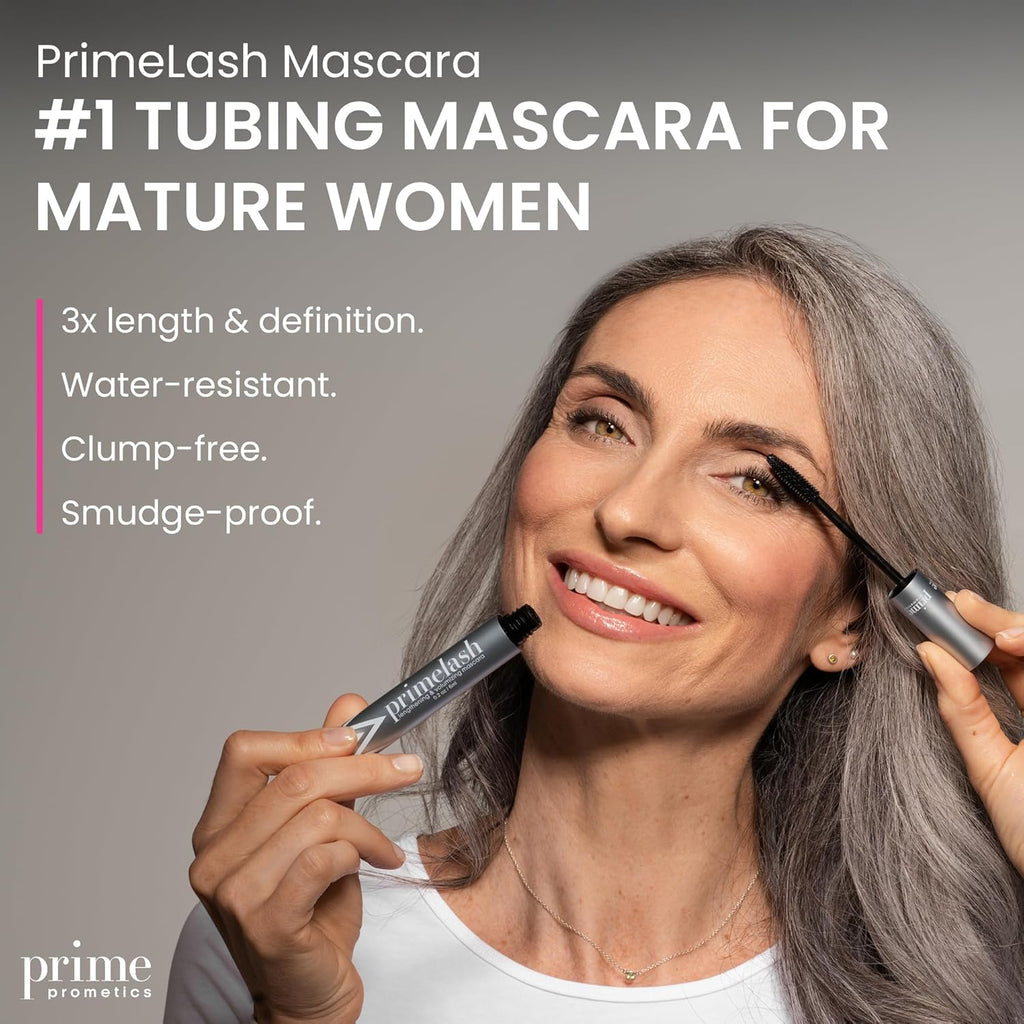Prime Prometics PrimeLash Mascara for Older Woman (Emerald) | Volumizing, Incredible Length in 2 Coats, Long-Stay, Zero Clumps, Hypoallergenic