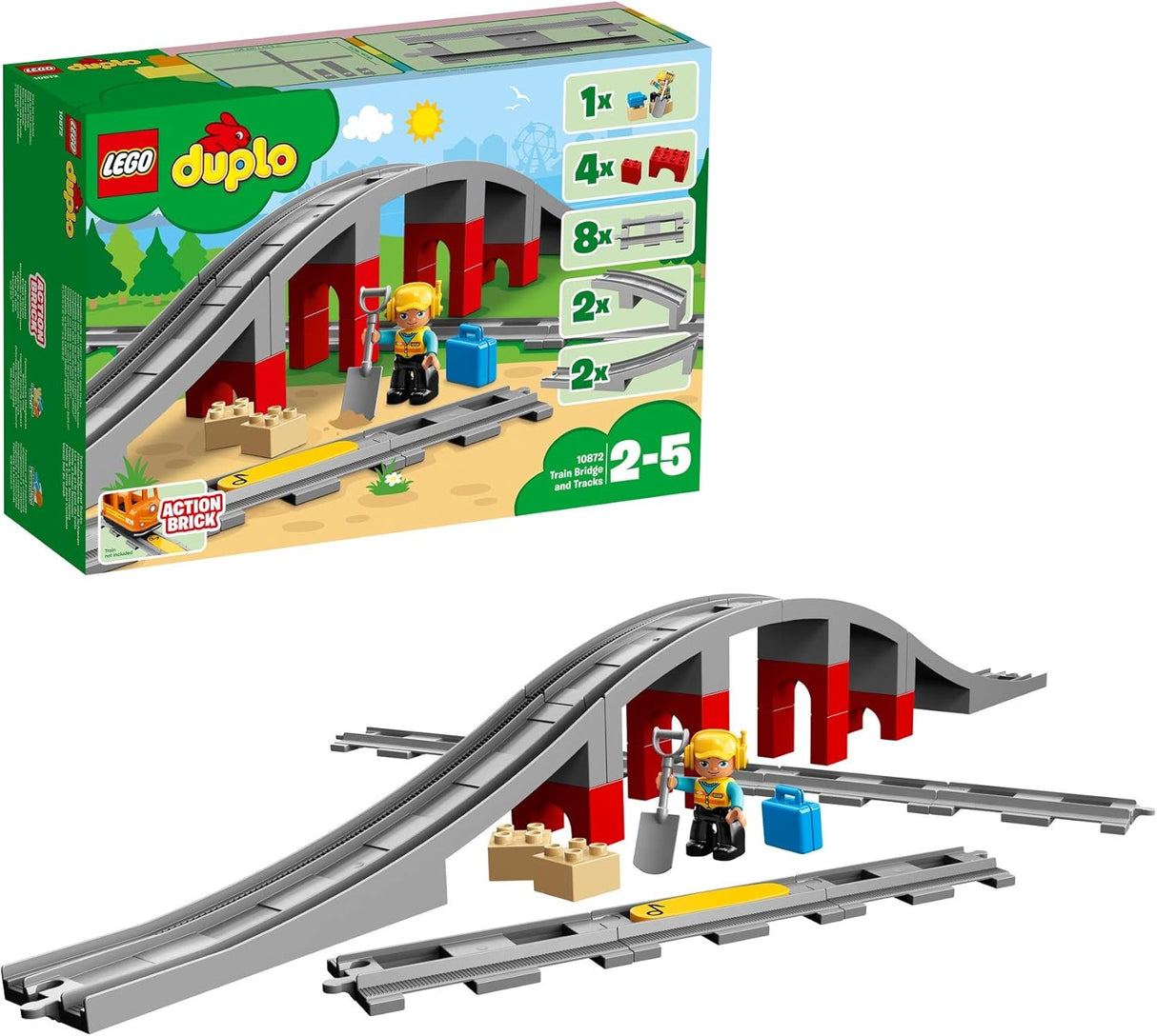 LEGO DUPLO Town Train Bridge and Tracks 10872 (new open box)