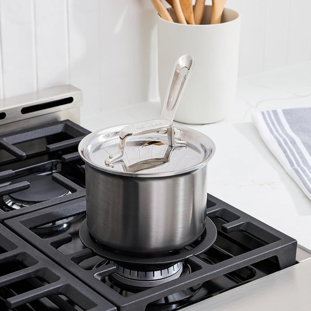 All-Clad D5 Stainless Steel 2 Qt Sauce Pan with Lid, Made in the USA