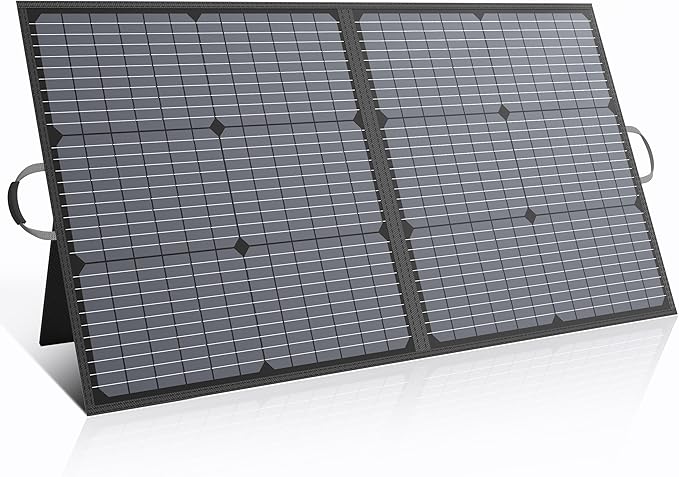 Solar Charger 110W Portable Solar Panel, IP67 Waterproof Foldable Solar Panel kit with 20V Output, 23.5% Efficiency Module for Outdoor Camping, Portable Power Station, Laptops, Motorhome, RV