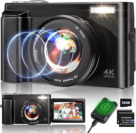 Digital shops Camera 48MP 4K For YouTube