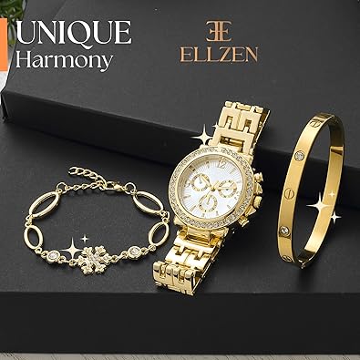 Ellizen Women's Wrist Watches- Bangle Watch and Bracelet Set | (NEW, OPEN BOX)