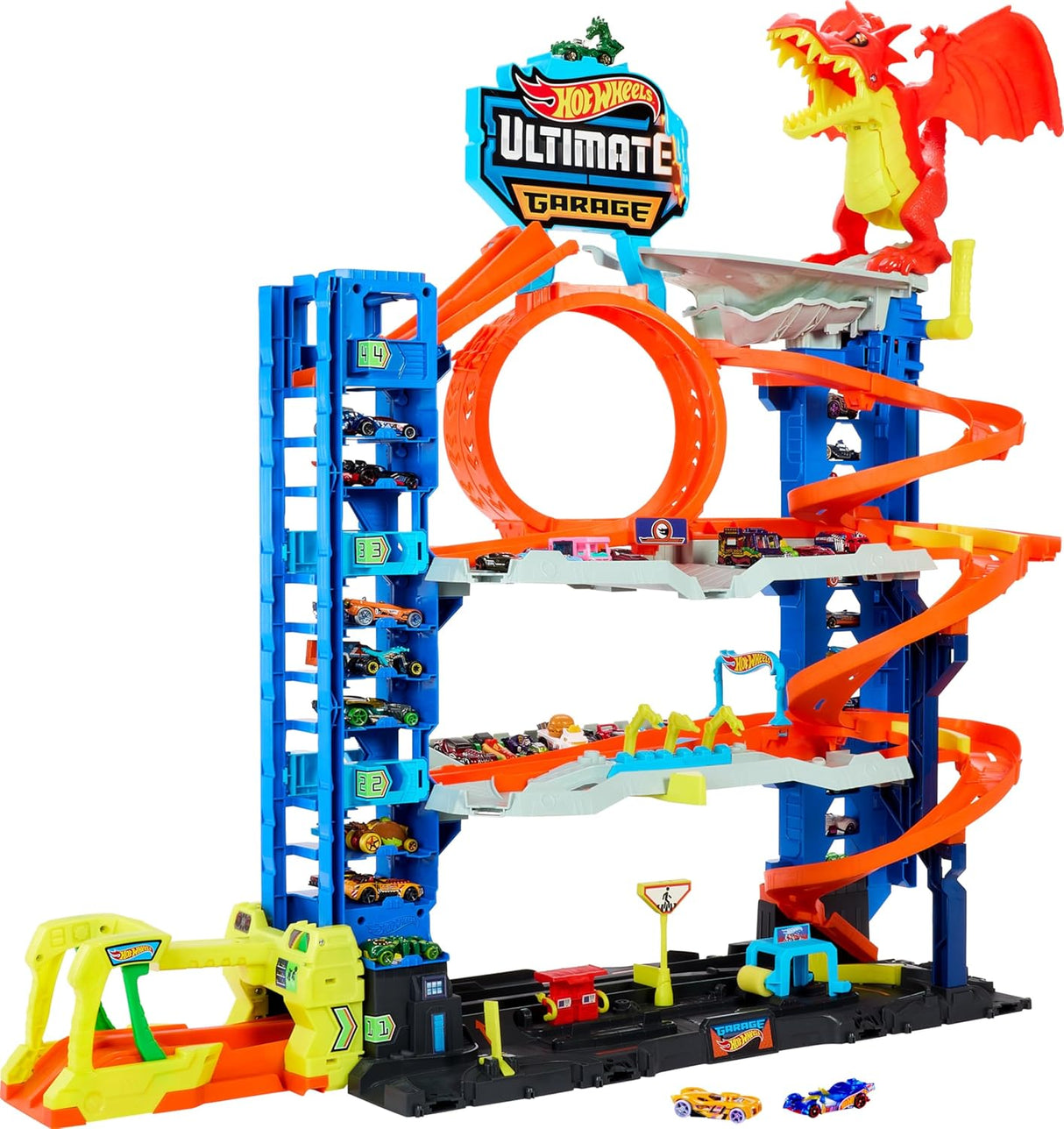HOT WHEELS City Ultimate Garage Playset With Car Eating Dragon
