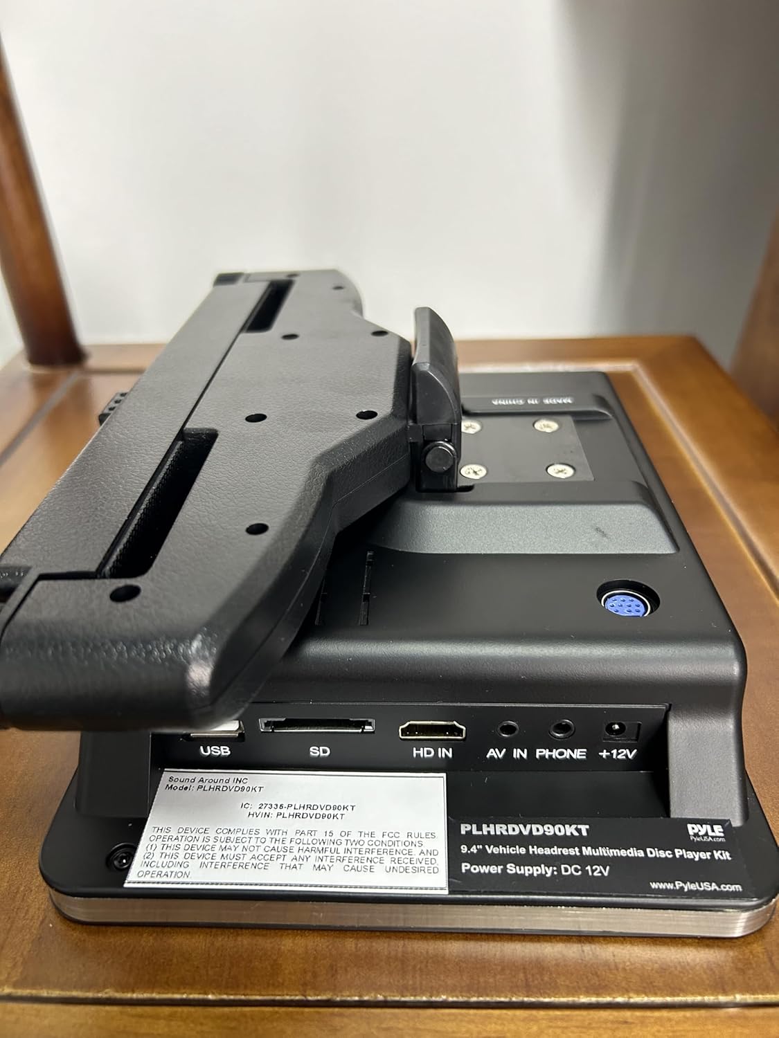 Pyle Universal Car Dual Headrest Monitor - 9.4 Inch Vehicle Multimedia CD DVD Player with Wireless Headphones