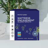 Protect-A-Bed AllerZip Smooth Mattress Protector Machine Washable, Twin, 7-12 Inches