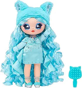 Na! Na! Na! Surprise Sweetest Gems™ Marina Tealstone 7.5" Fashion Doll Aquamarine Birthstone Inspired with Blue Hair, Charmeuse Dress & Brush, Poseable, Great Toy Gift Girls Boys Ages 5 6 7 8+ Years(New Open Box)