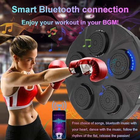 Music Boxing Machine with Boxing Gloves, Smart Bluetooth Boxing Equipment Wall Mount Electronic Boxing Machine $89.99