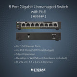 Netgear 8-Port Gigabit Ethernet Switch with 4-Port PoE $116.07  3179 (Open Box)